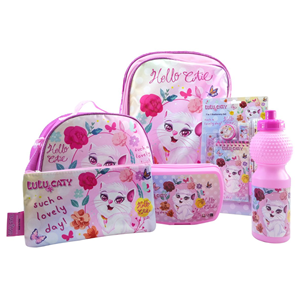 ست 12 در 1 کوله پشتی 40 سانتی Lulu Caty مدل Rainbow Max - Backpack - Promotion Items 12 in 1 - Lulu Caty_ کیف مدرسه
